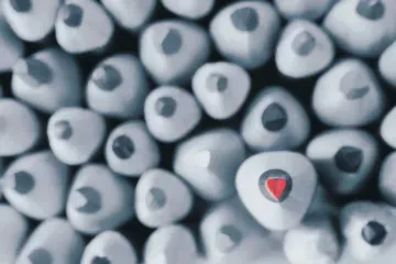 Palette mit bunten Farben auf einem Pinsel als Symbol für Kreativität